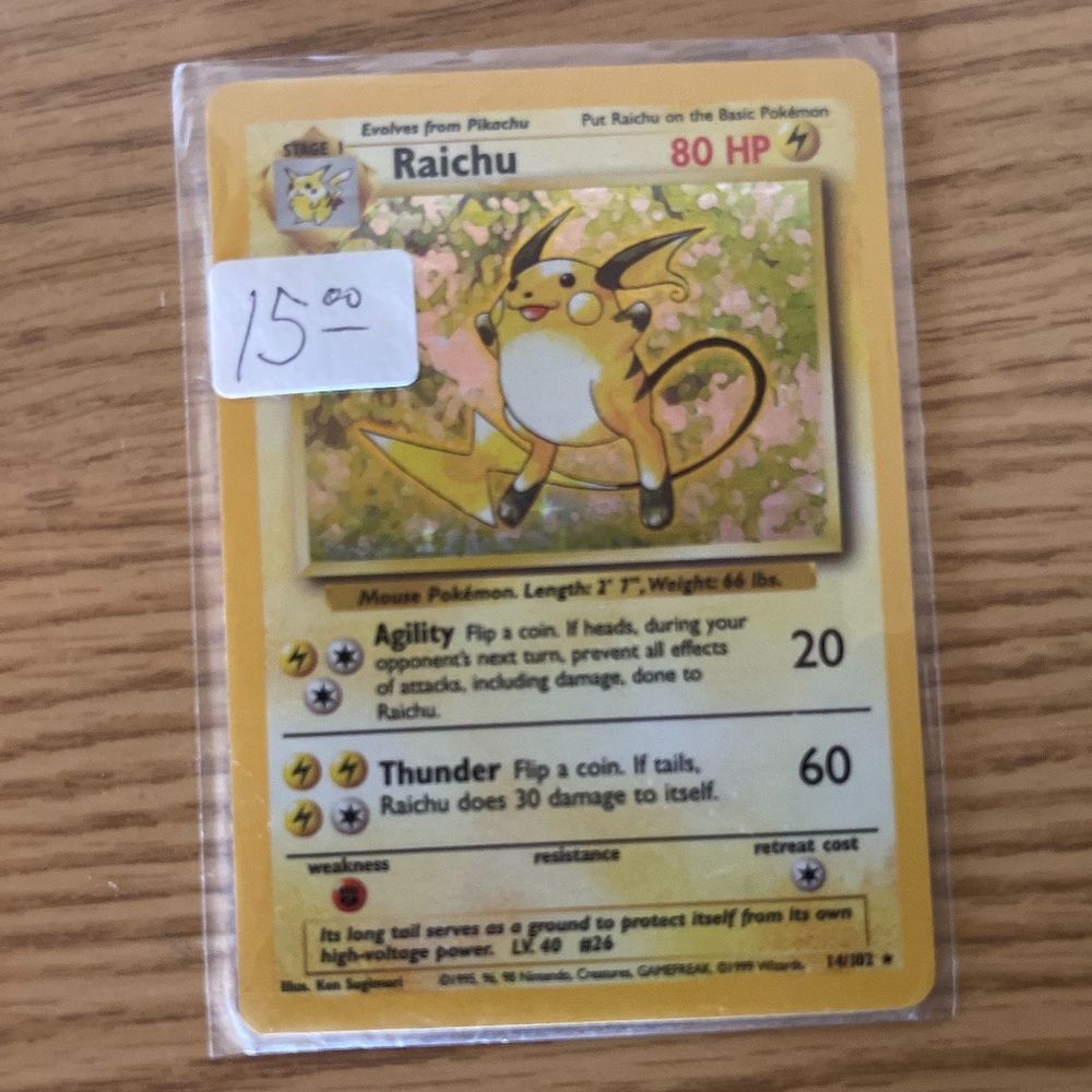 Raichu Pokémon Card